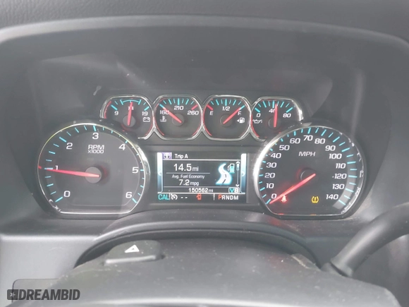 2015 Chevrolet Silverado 1500 LT with VIN 3GCUKREC5FG198758, listed as a IAAI auction lot 41573360 with 150,562 mi miles. Bid and sale history available at carsss.com. Image 7.