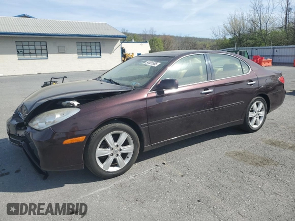 2005 Lexus ES 330 with VIN JTHBA30G355096669, listed as a Copart auction lot 54401565 with 159,963 mi miles and Salvage Title. Bid and sale history available at carsss.com. Image 1.