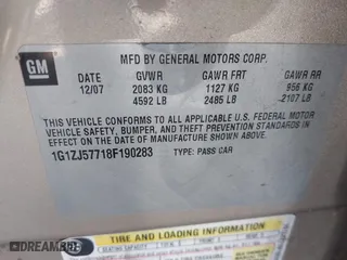 2008 Chevrolet Malibu LT w/2LT with VIN 1G1ZJ57718F190283, listed as a IAAI auction lot 41799882 with 147,838 mi miles. Bid and sale history available at carsss.com. Image 9.