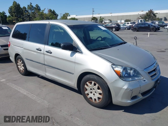 2006 Honda Odyssey LX with VIN 5FNRL38226B085181, listed as a IAAI auction lot 42594621 with 210,616 mi miles and . Bid and sale history available at DreamBid. Image 1.