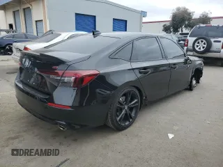 2025 Honda Civic Si with VIN 2HGFE1E50SH473225, listed as a Copart auction lot 43275915 with 4,756 mi miles and Salvage Title. Bid and sale history available at DreamBid. Image 3.