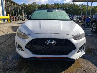 2019 Hyundai Veloster Turbo R-Spec with VIN KMHTH6AB7KU019421, listed as a Copart auction lot 79091154 with 0 mi miles and Non Repairable. Bid and sale history available at carsss.com. Image 5.