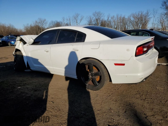 2012 Dodge Charger Police with VIN 2C3CDXAG7CH305585, listed as a Copart auction lot 39346493 with 99,917 mi miles and Salvage Title. Bid and sale history available at carsss.com. Image 2.