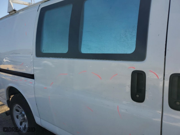 2012 Chevrolet Express Cargo Van with VIN 1GCSGAFX3C1135356, listed as a Copart auction lot 88530255 with 272,293 mi miles and Salvage Title. Bid and sale history available at carsss.com. Image 10.