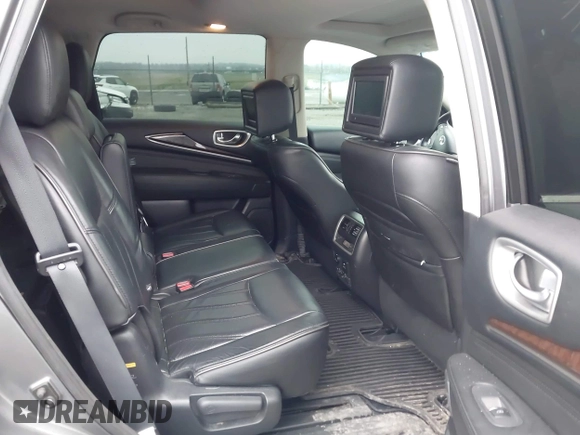 2015 Infiniti QX60 with VIN 5N1AL0MMXFC532738, listed as a IAAI auction lot 41995957 with 155,495 mi miles. Bid and sale history available at carsss.com. Image 8.