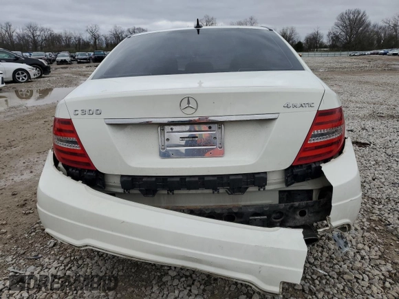 2012 Mercedes-Benz C 300 Sport with VIN WDDGF8BB5CR206561, listed as a Copart auction lot 51361165 with 97,539 mi miles and Salvage Title. Bid and sale history available at DreamBid. Image 6.