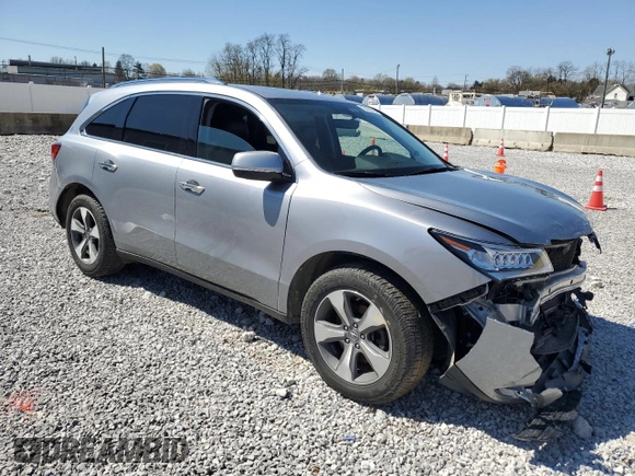 2016 Acura MDX with VIN 5FRYD4H27GB006294, listed as a Copart auction lot 53050055 with 169,558 mi miles and Salvage Title. Bid and sale history available at carsss.com. Image 4.