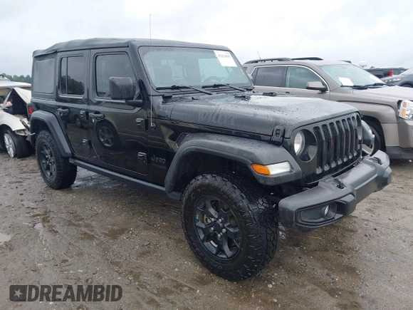 2021 Jeep Wrangler Unlimited Sport S with VIN 1C4HJXDN0MW678801, listed as a IAAI auction lot 42211815 with 96,849 mi miles and . Bid and sale history available at DreamBid. Image 1.