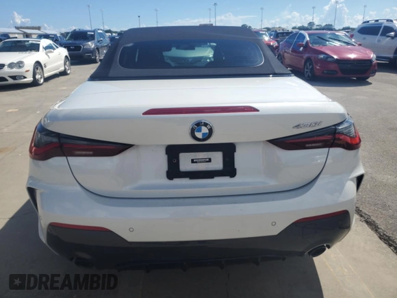 2023 BMW 4 Series 430i with VIN WBA23AT03PCL34563, listed as a Copart auction lot 73874654 with 0 mi miles and Salvage Title. Bid and sale history available at carsss.com. Image 6.