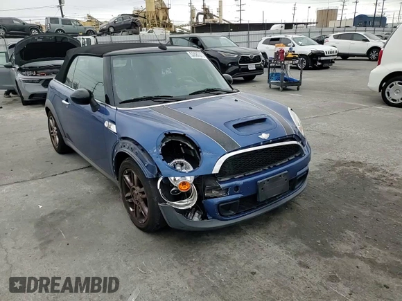2012 MINI Convertible S with VIN WMWZP3C55CT250815, listed as a Copart auction lot 53583375 with 118,112 mi miles and Salvage title. Bid and sale history available at DreamBid. Image 11.