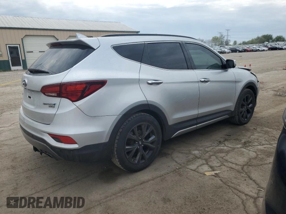 2017 Hyundai Santa Fe Ultimate with VIN 5XYZW4LA0HG415441, listed as a Copart auction lot 54498545 with 126,582 mi miles and Salvage title. Bid and sale history available at DreamBid. Image 3.