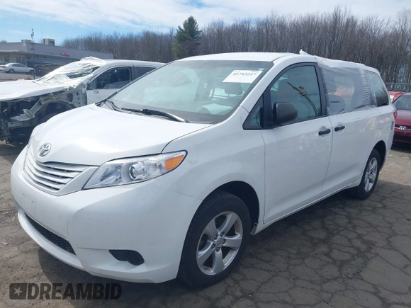 2017 Toyota Sienna L with VIN 5TDZZ3DC7HS776329, listed as a IAAI auction lot 41743217 with 141,181 mi miles and . Bid and sale history available at DreamBid. Image 19.
