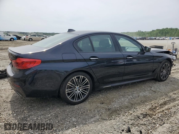 2018 BMW 5 Series 540i with VIN WBAJE5C53JWA94657, listed as a Copart auction lot 51058014 with 63,460 mi miles and Salvage Title. Bid and sale history available at carsss.com. Image 3.