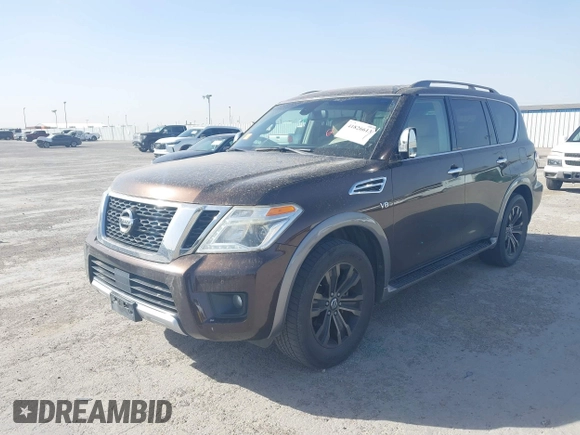 2017 Nissan Armada Platinum with VIN JN8AY2NF1H9302575, listed as a IAAI auction lot 41826613 with 109,914 mi miles. Bid and sale history available at carsss.com. Image 17.