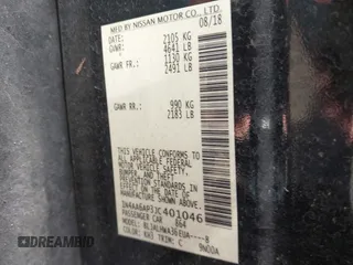 2018 Nissan Maxima SL with VIN 1N4AA6AP3JC401046, listed as a IAAI auction lot 42144400 with 86,330 mi miles and . Bid and sale history available at DreamBid. Image 9.