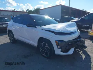 2024 Hyundai Kona N Line with VIN KM8HA3A32RU171716, listed as a IAAI auction lot 41672076 with 10,238 mi miles and . Bid and sale history available at carsss.com. Image 1.