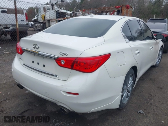 2016 Infiniti Q50 3.0t Premium with VIN JN1EV7AR4GM341324, listed as a IAAI auction lot 42093328 with 95,942 mi miles. Bid and sale history available at carsss.com. Image 4.