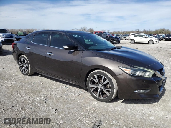 2016 Nissan Maxima S with VIN 1N4AA6AP1GC380769, listed as a Copart auction lot 50145845 with 80,352 mi miles and Salvage Title. Bid and sale history available at DreamBid. Image 4.