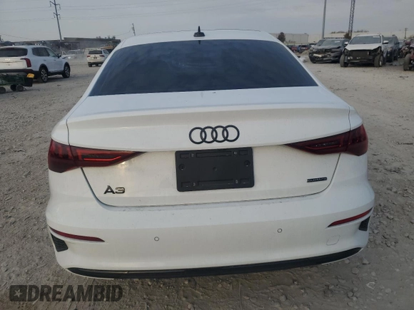 2022 Audi A3 Premium Plus with VIN WAUHUDGY0NA020919, listed as a Copart auction lot 78443844 with 38,825 mi miles and Salvage Title. Bid and sale history available at carsss.com. Image 6.