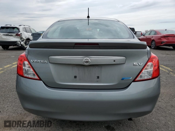 2014 Nissan Versa SV with VIN 3N1CN7AP6EL856922, listed as a Copart auction lot 52895285 with 78,135 mi miles and Salvage Title. Bid and sale history available at carsss.com. Image 6.