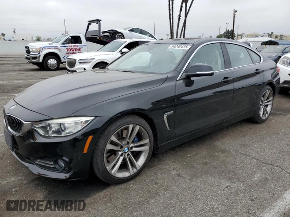 2015 BMW 4 Series 428i with VIN WBA4A5C59FGK15506, listed as a Copart auction lot 54249435 with 27,883 mi miles and Salvage title. Bid and sale history available at DreamBid. Image 1.