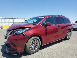 2022 Toyota Sienna LE with VIN 5TDBRKEC2NS113434, listed as a Copart auction lot 60455275 with 34,915 mi miles and Salvage title. Bid and sale history available at DreamBid. Image 1.