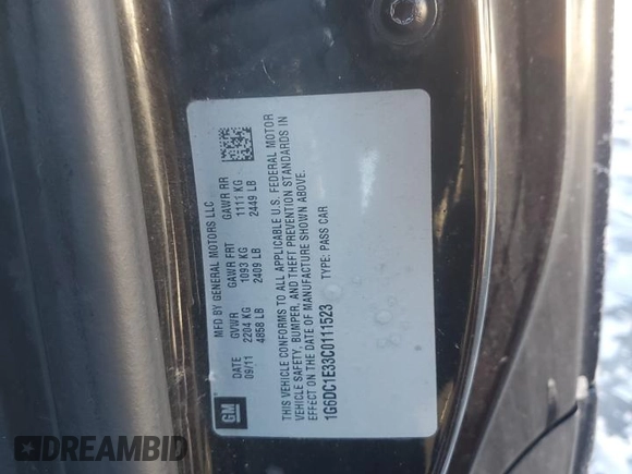 2012 Cadillac CTS with VIN 1G6DC1E33C0111523, listed as a Copart auction lot 46239055 with 141,691 mi miles and Clean title. Bid and sale history available at DreamBid. Image 12.
