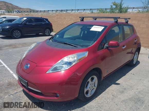 2013 Nissan LEAF SL with VIN 1N4AZ0CP3DC403872, listed as a IAAI auction lot 41669356 with 65,955 mi miles. Bid and sale history available at carsss.com. Image 2.