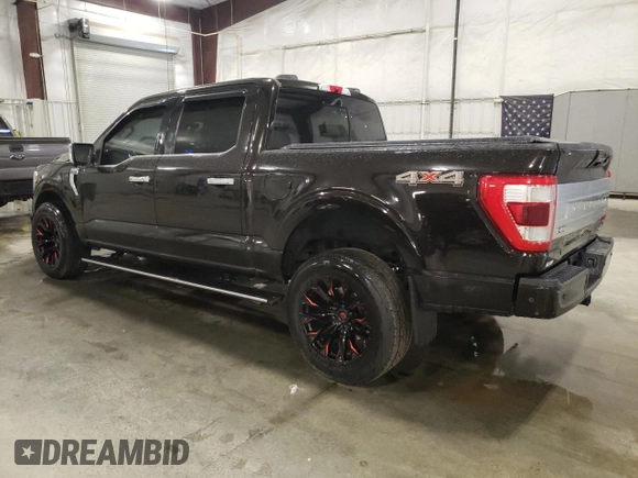2021 Ford F-150 XL with VIN 1FTFW1E8XMFA60626, listed as a Copart auction lot 59410735 with 95,684 mi miles and Salvage title. Bid and sale history available at DreamBid. Image 2.