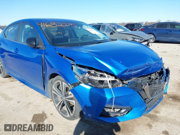 2020 Nissan Sentra SR with VIN 3N1AB8DVXLY313492, listed as a IAAI auction lot 41682275 with 33,024 mi miles and . Bid and sale history available at DreamBid. Image 6.