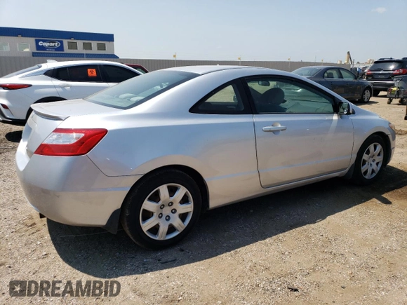 2008 Honda Civic Cpe LX with VIN 2HGFG12628H562634, listed as a Copart auction lot 62737574 with 96,813 mi miles and Salvage Title. Bid and sale history available at carsss.com. Image 3.
