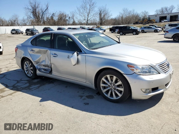 2012 Lexus LS 460 with VIN JTHBL5EF5C5110221, listed as a Copart auction lot 49319295 with 107,441 mi miles and Salvage title. Bid and sale history available at DreamBid. Image 4.