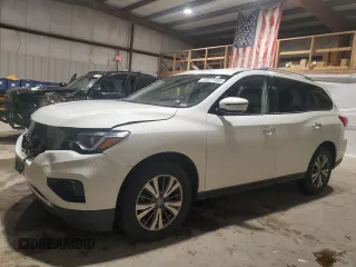 2019 Nissan Pathfinder SV z VIN 5N1DR2MN3KC579670, wystawiony jako Copart lot #44611995 z przebiegiem 139 577 mil mil oraz Szkoda całkowita • Salvage title. Historia ofert i sprzedaży dostępna na DreamBid. Obrazek 1.