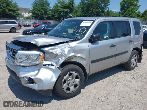 2014 Honda Pilot LX with VIN 5FNYF4H22EB024677, listed as a IAAI auction lot 42645408 with 133,271 mi miles and . Bid and sale history available at DreamBid. Image 2.