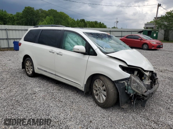 2015 Toyota Sienna XLE with VIN 5TDYK3DC7FS585748, listed as a Copart auction lot 55459495 with Not provided miles and Salvage title. Bid and sale history available at DreamBid. Image 4.