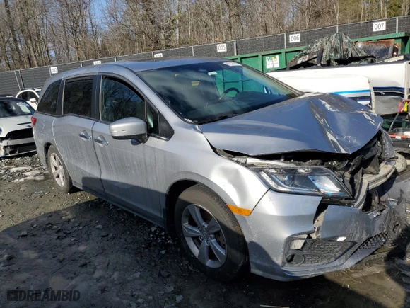 2019 Honda Odyssey EX-L with VIN 5FNRL6H75KB017819, listed as a Copart auction lot 87477044 with 81,061 mi miles and Salvage Title. Bid and sale history available at carsss.com. Image 4.