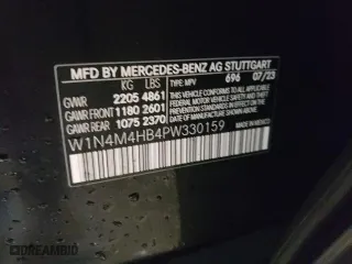 2023 Mercedes-Benz GLB with VIN W1N4M4HB4PW330159, listed as a Copart auction lot 86795144 with 16,254 mi miles and Salvage Title. Bid and sale history available at carsss.com. Image 12.