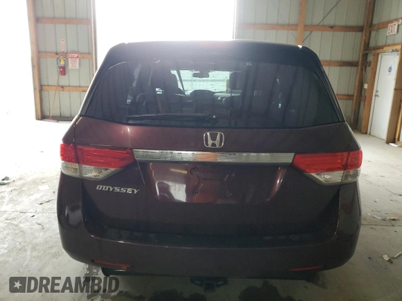 2014 Honda Odyssey EX-L with VIN 5FNRL5H64EB030633, listed as a Copart auction lot 57848505 with 160,496 mi miles and Salvage title. Bid and sale history available at DreamBid. Image 6.