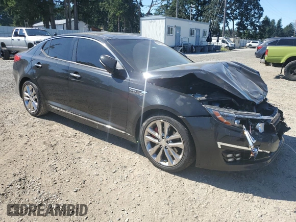 2015 Kia Optima SX Turbo with VIN 5XXGR4A63FG517153, listed as a Copart auction lot 65068985 with 153,482 mi miles and Salvage title. Bid and sale history available at DreamBid. Image 4.