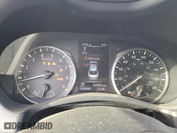 2021 Infiniti Q50 Signature Edition with VIN JN1EV7CP7MM700575, listed as a Copart auction lot 87163414 with 92,864 mi miles and Salvage title. Bid and sale history available at DreamBid. Image 9.