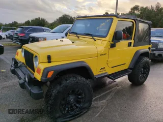 2003 Jeep Wrangler Sport with VIN 1J4FA49S93P373532, listed as a Copart auction lot 74595774 with 105,018 mi miles and Non Repairable. Bid and sale history available at carsss.com. Image 1.