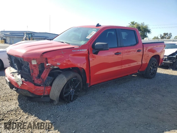 2022 Chevrolet Silverado 1500 Custom with VIN 1GCPABEK0NZ516377, listed as a Copart auction lot 52199015 with 51,751 mi miles and Salvage Title. Bid and sale history available at DreamBid. Image 1.