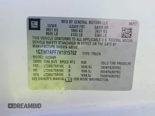 2017 GMC Savana Cargo z VIN 1GTW7AFF7H1915702, wystawiony jako IAAI lot #41768370 z przebiegiem 120 997 mil mil oraz . Historia ofert i sprzedaży dostępna na DreamBid. Obrazek 9.