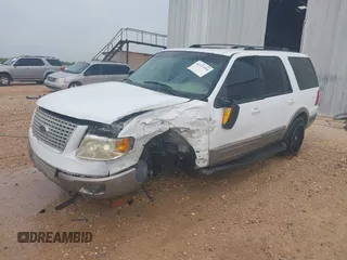 2003 Ford Expedition Eddie Bauer z VIN 1FMFU18L73LA67177, wystawiony jako IAAI lot #42137354 z przebiegiem 189 359 mil mil oraz . Historia ofert i sprzedaży dostępna na DreamBid. Obrazek 2.