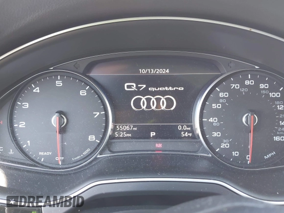 2017 Audi Q7 Premium with VIN WA1AAAF76HD019257, listed as a IAAI auction lot 42292549 with 55,067 mi miles and . Bid and sale history available at DreamBid. Image 7.