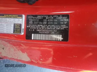 2013 Hyundai Genesis Coupe R-Spec with VIN KMHHT6KD5DU081763, listed as a Copart auction lot 41408905 with Not provided miles and Salvage title. Bid and sale history available at DreamBid. Image 15.