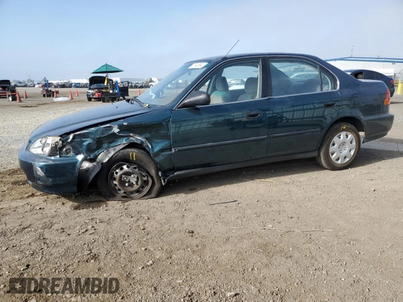 1998 Honda Civic LX with VIN JHMEJ6673WS016828, listed as a Copart auction lot 73740904 with 80,801 mi miles and Salvage Title. Bid and sale history available at carsss.com. Image 1.