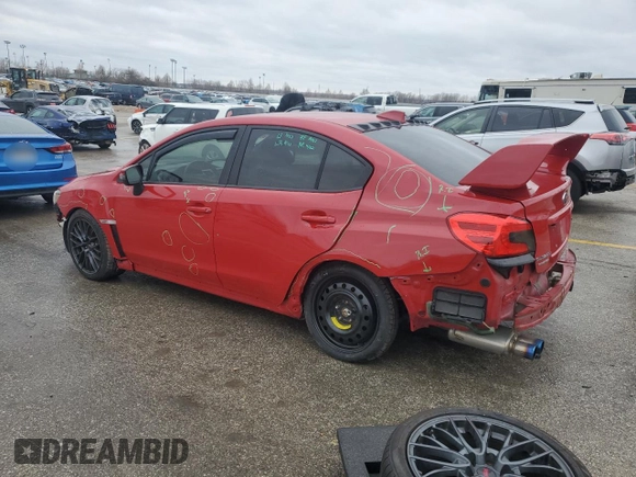 2015 Subaru WRX STI z VIN JF1VA2L68F9831609, wystawiony jako Copart lot #47884365 z przebiegiem 76 896 mil mil oraz Czysty tytuł • Clean title. Historia ofert i sprzedaży dostępna na DreamBid. Obrazek 2.