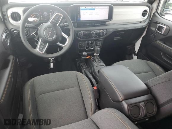 2025 Jeep Wrangler Sahara with VIN 1C4PJXEN7SW505719, listed as a Copart auction lot 52528025 with 8,911 mi miles and Clean Title. Bid and sale history available at DreamBid. Image 8.