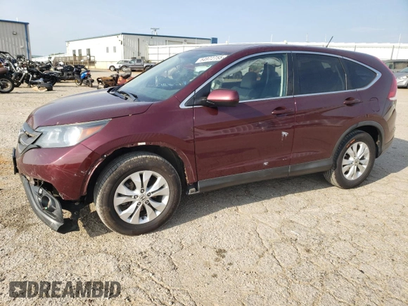 2014 Honda CR-V EX with VIN 5J6RM4H58EL069733, listed as a Copart auction lot 54972755 with 102,542 mi miles and Salvage title. Bid and sale history available at DreamBid. Image 1.